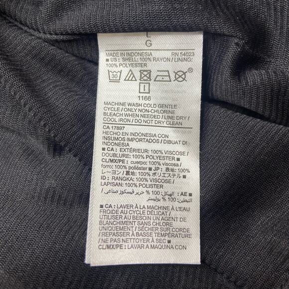 Old Navy Skirt Women's Large Black Floral Knee Length Pleated Modest Flowy - Picture 4 of 9